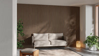 Rustic Wood Panel Striped Wall Mural
