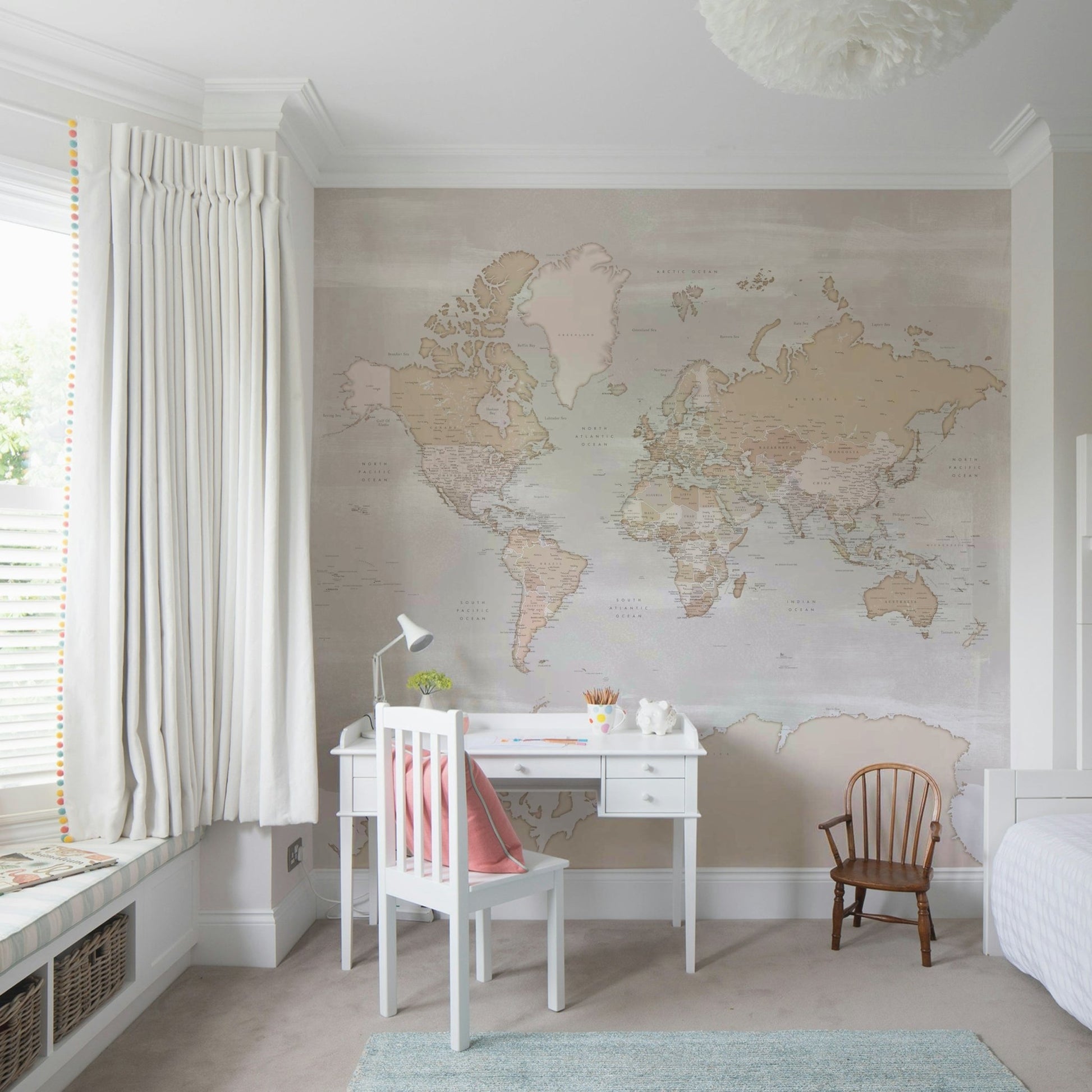 Vintage rustic map wallpaper design


