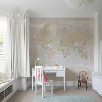 Vintage rustic map wallpaper design

