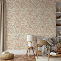 Wallpaper for walls with soft botanical prints, GD968