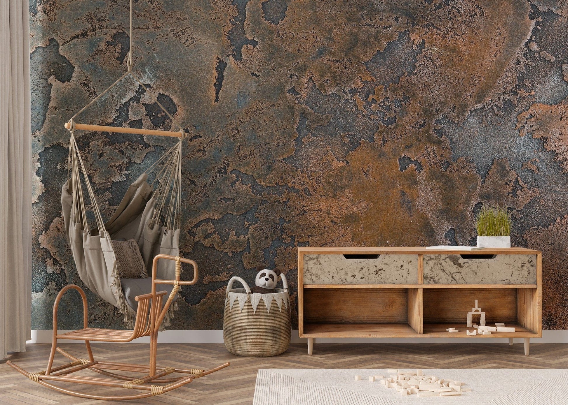 Rusty Metal Wallpaper Mural - Giffywalls