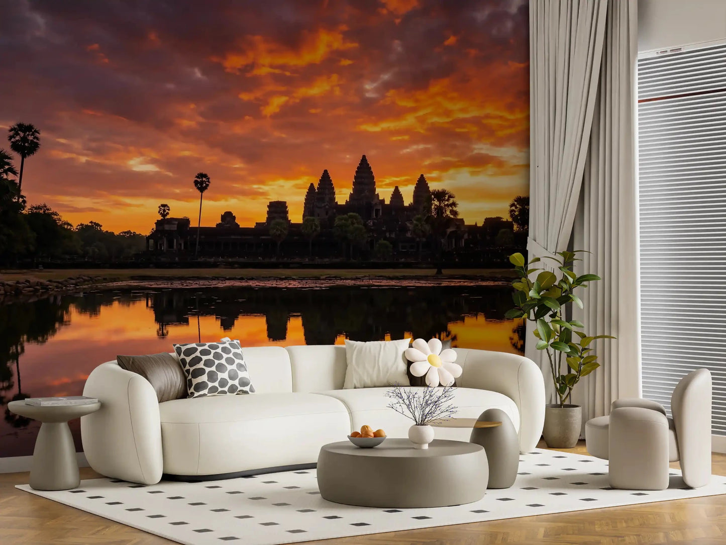 Office room with Sacred Glow Reflection Wall Mural skylineGD9201