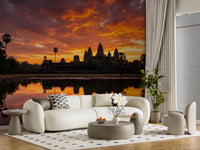 Office room with Sacred Glow Reflection Wall Mural skylineGD9201