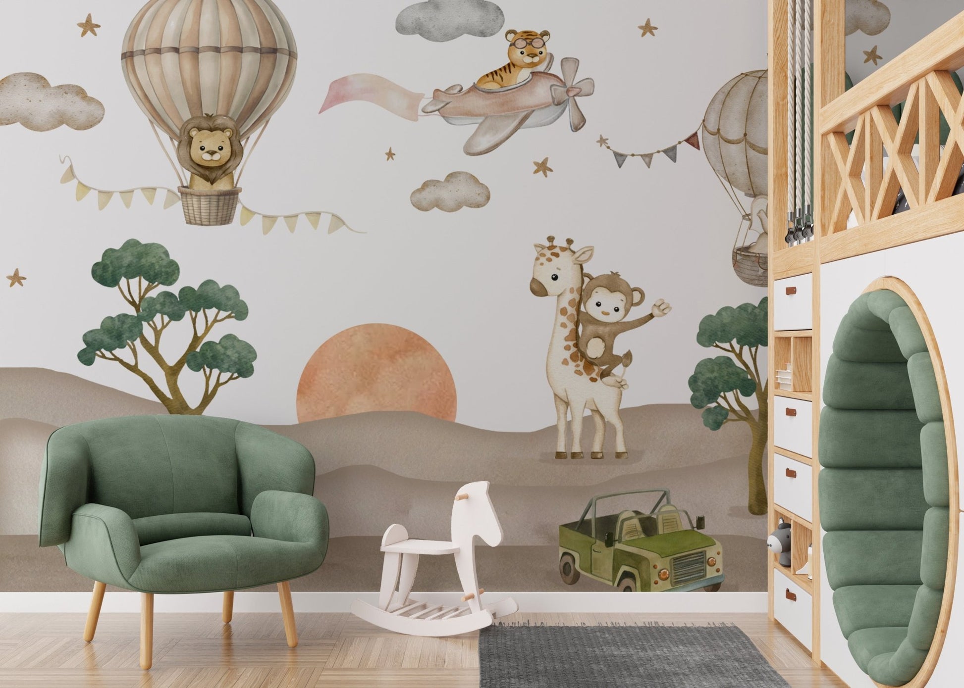Safari adventure wallpaper for kids
