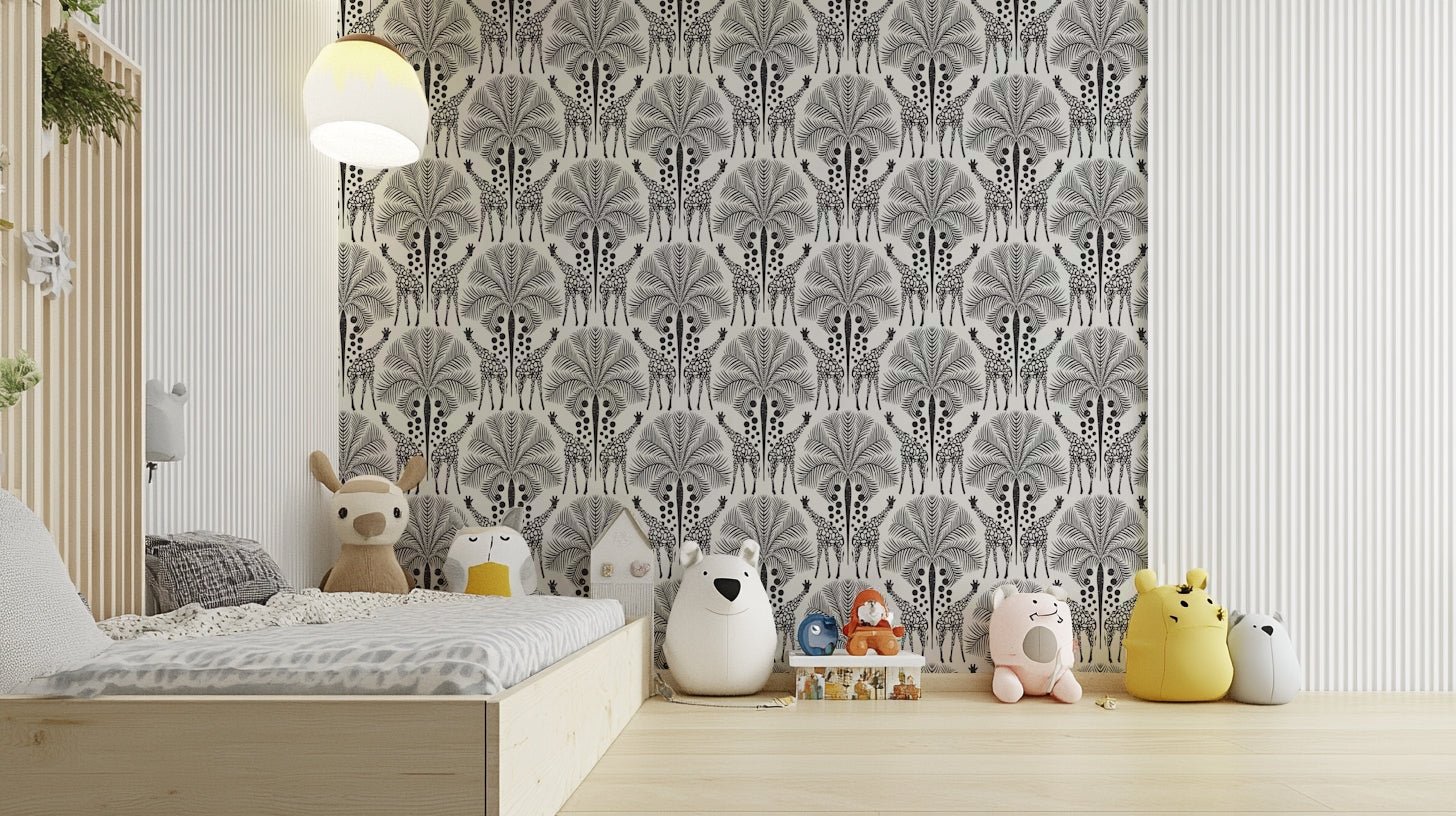 Stylish giraffe wall mural
