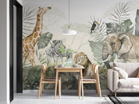 Wild safari jungle wall design

