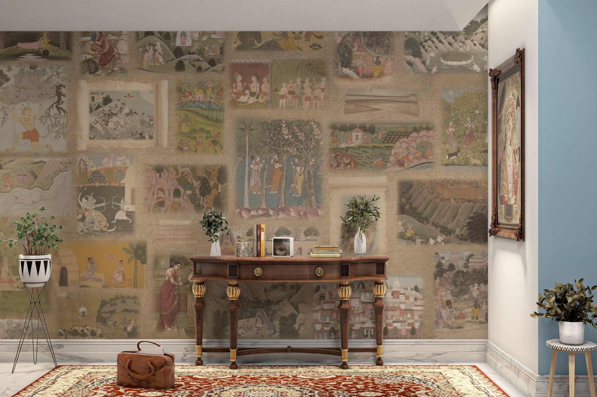 Multi-frame Indian mural for walls

