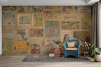 Historical Indian wall art composition

