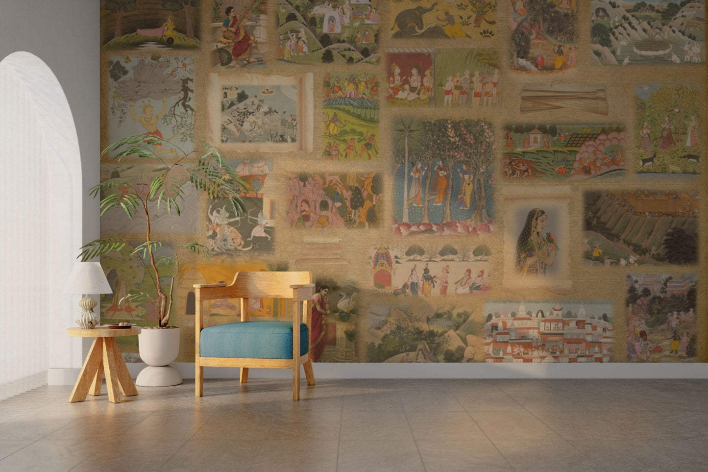 Indian folk stories in framed layout

