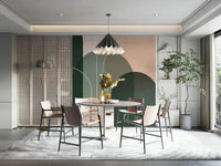 Serene Sage Green Flow Mural for Peaceful Ambiance

