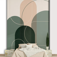 Elegant Sage Green Flow 2 Wall Mural