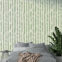 High-quality image of the sage green stripes wallpaper

