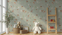 Forest-inspired deer wallpaper mural
 KB79
