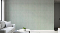 Organic green grid design wallpaper for modern rooms.