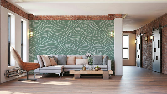 The design features a repeating pattern of soft, fluid shapes. GD4319

