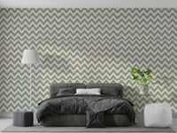 Wall mural with whimsical shapes and colors

