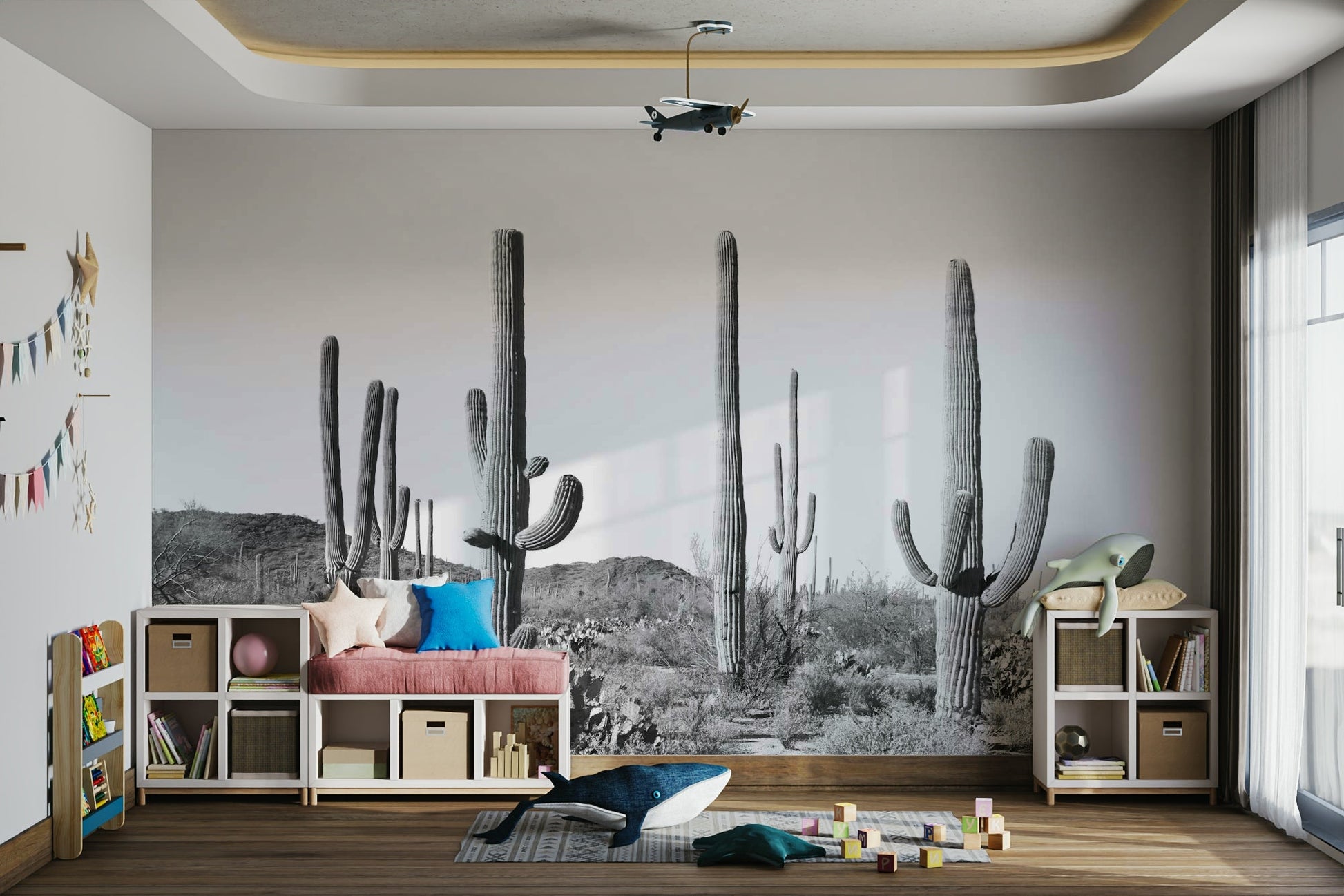 Earthy tones and strong contrasts.

