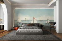 Wall decor showing a peaceful seaside view

