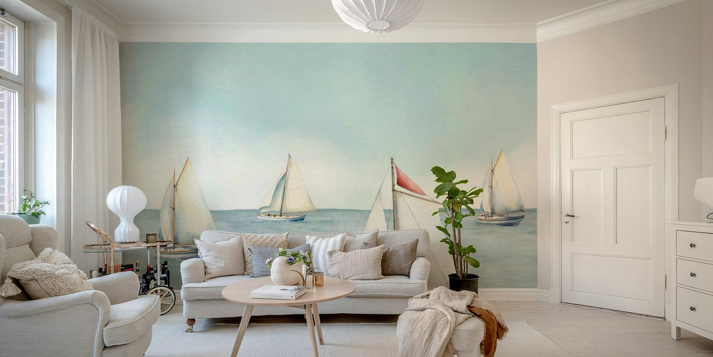 Mural wallpaper capturing a calm atmosphere

