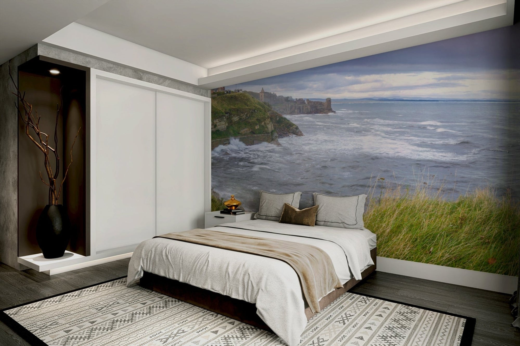A peaceful panoramic wall mural of the St Andrews coastline in Scotland. 
GD3882


