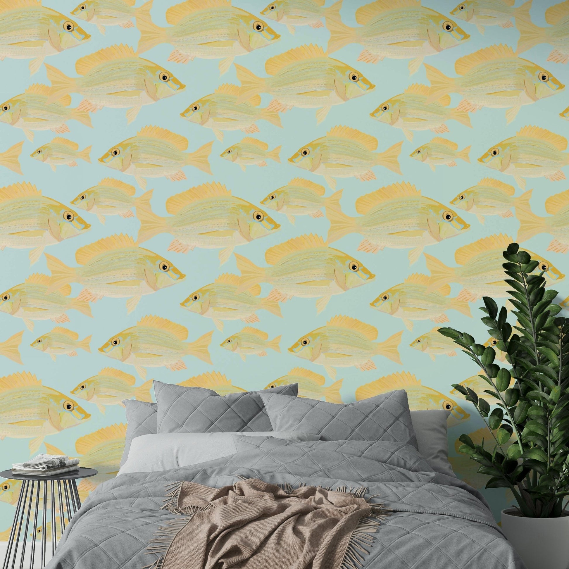 Sand Bream Fish 6 Wallpaper with marine illustration


