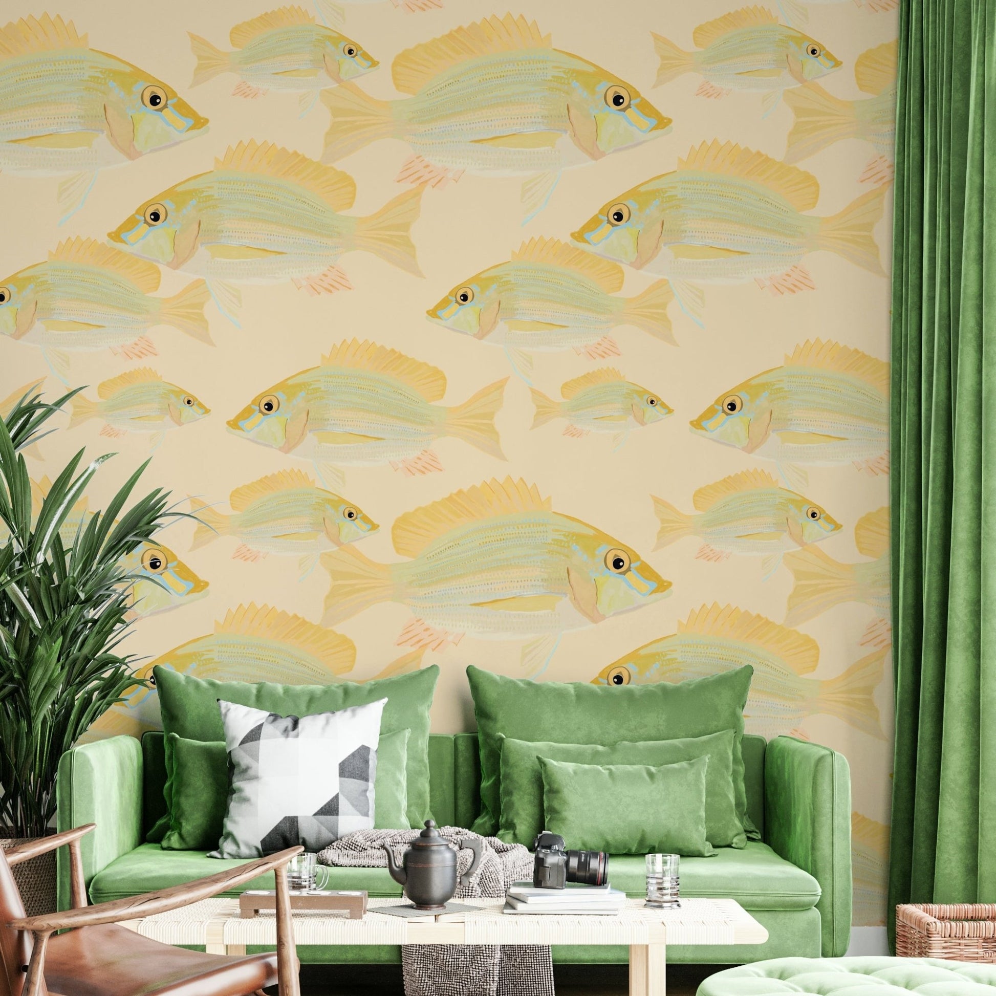 Underwater theme mural wallpaper

