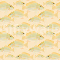 Easy-to-apply fish pattern wallpaper

