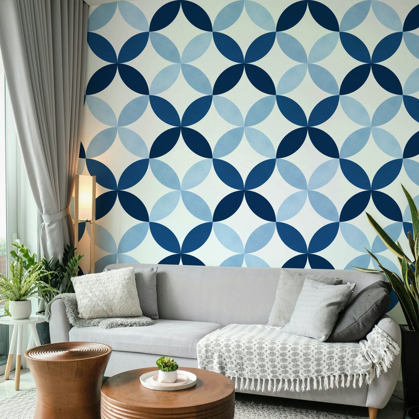 A detailed image of a wallpaper featuring a stylized petal pattern.

