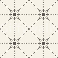 Latticed flower stitch wallpaper with balanced grid and dark accents, GD8774