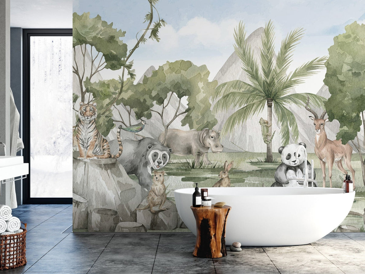 African Wildlife Wall Mural  C196
