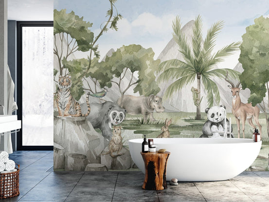 African Wildlife Wall Mural  C196
