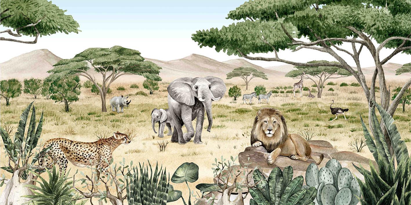 Savanna Safari Sights Wallpaper
