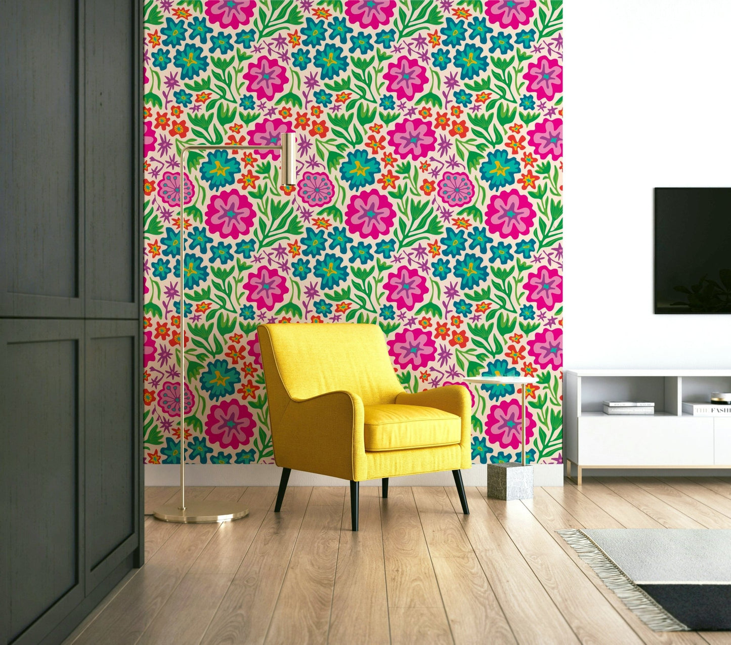 vintage tropical floral design

