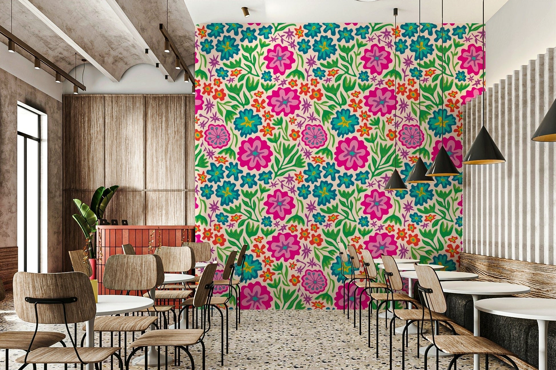 cheerful and vibrant floral pattern

