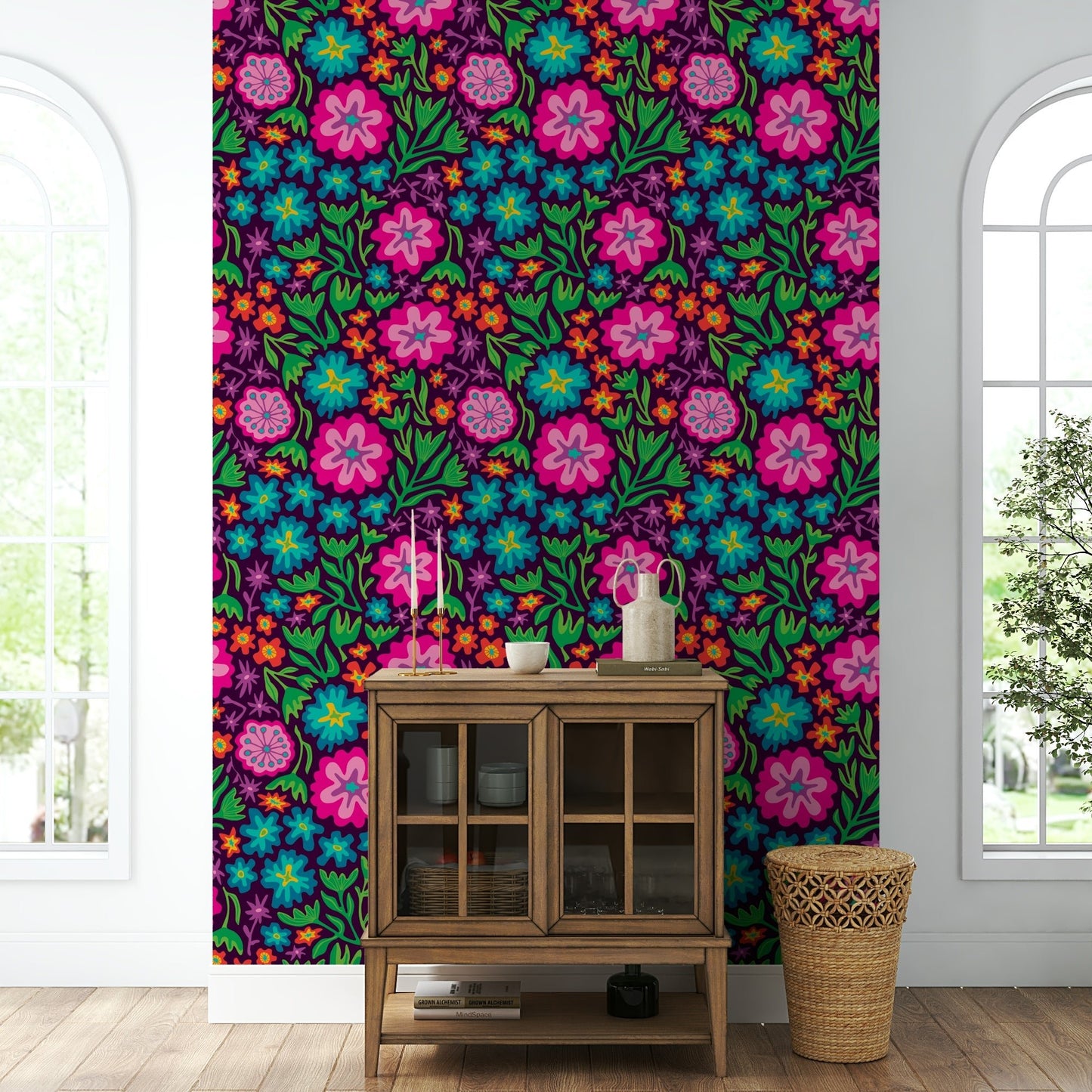 cheerful and vibrant floral pattern

