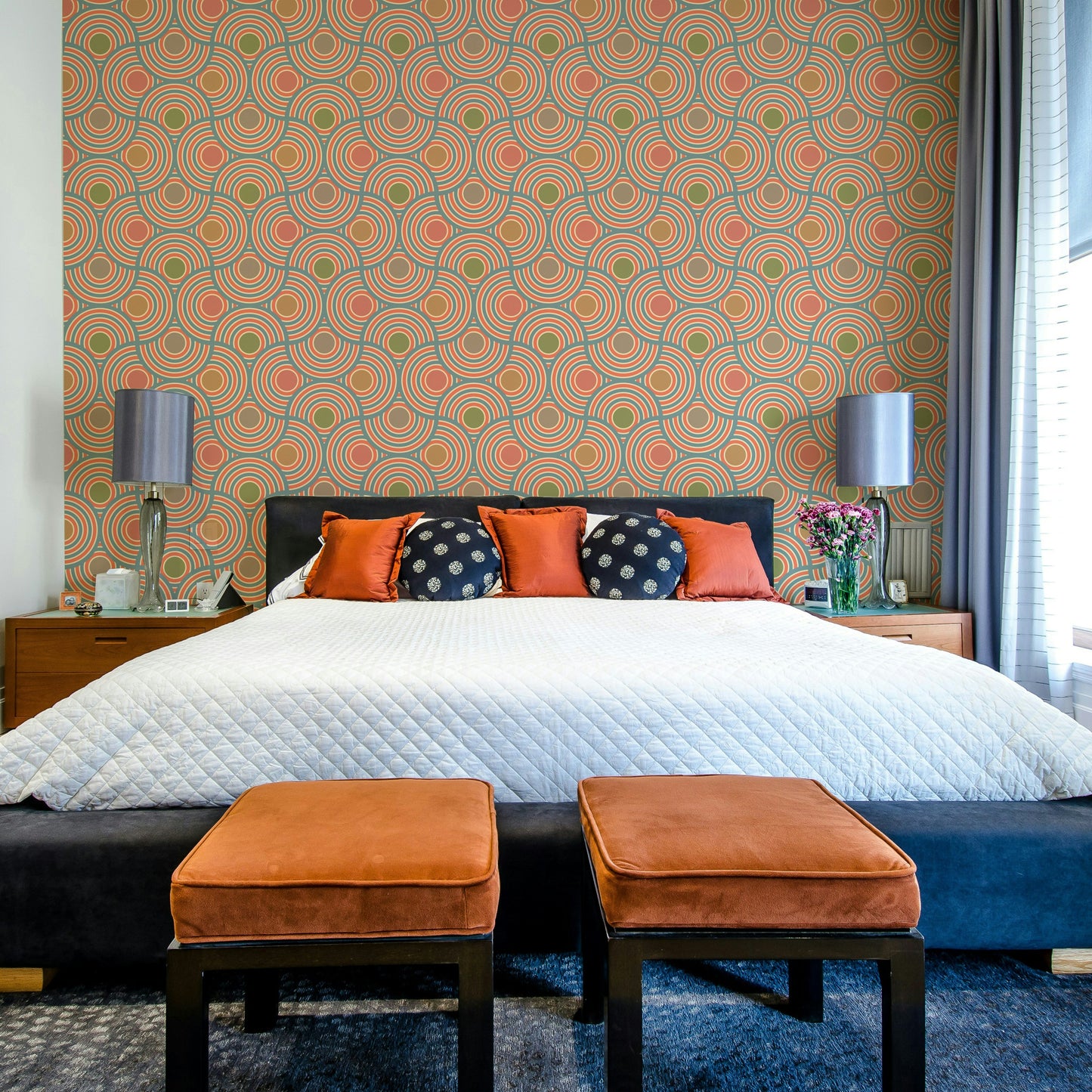 A wall mural featuring an elegant, abstract Art Deco pattern. GD3646

