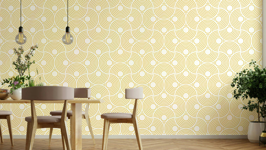 The room's lighting highlights the slight sheen of the gold color.

