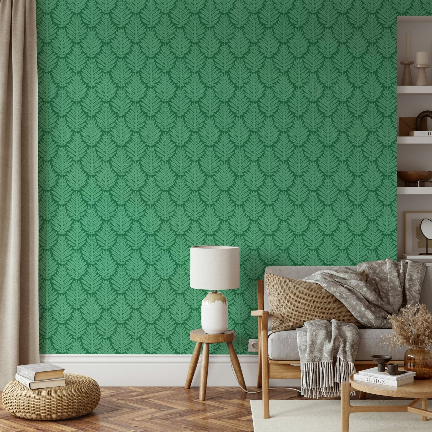 Fresh green jungle wallpaper for walls

