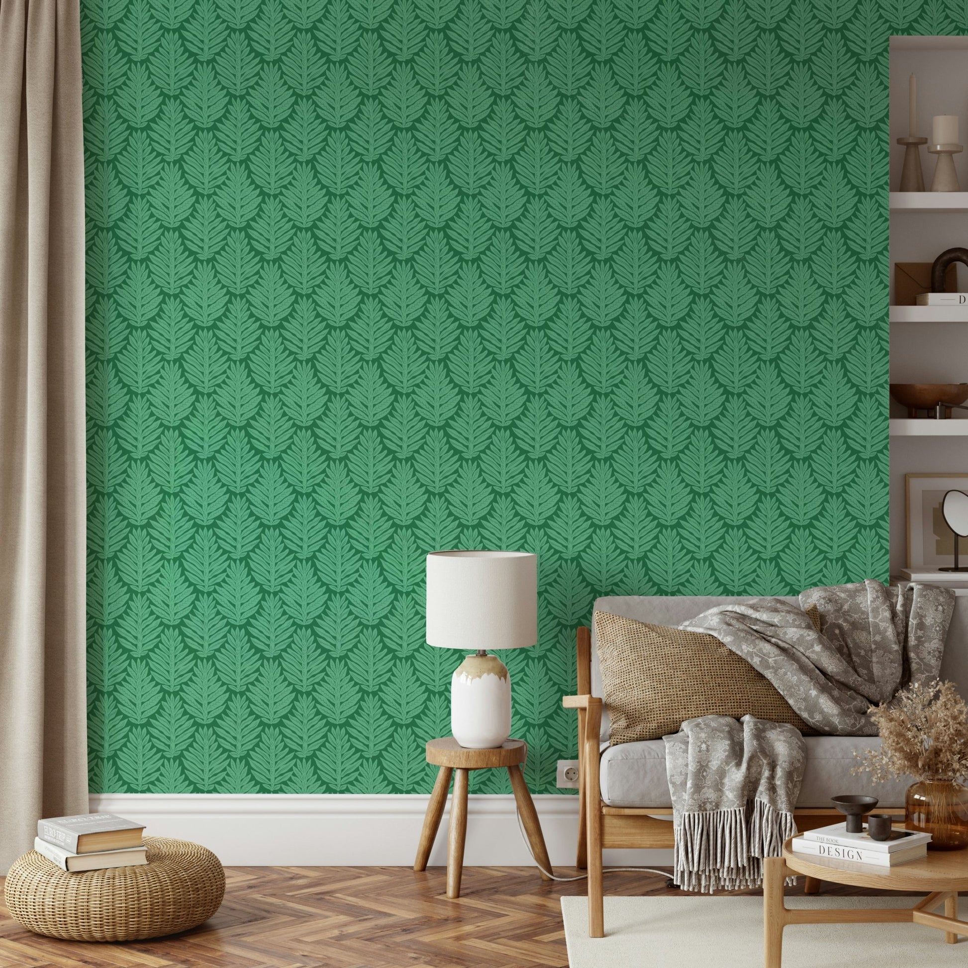 Fresh green jungle wallpaper for walls

