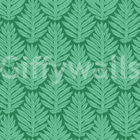 Stylish leaf and scallop pattern wallpaper

