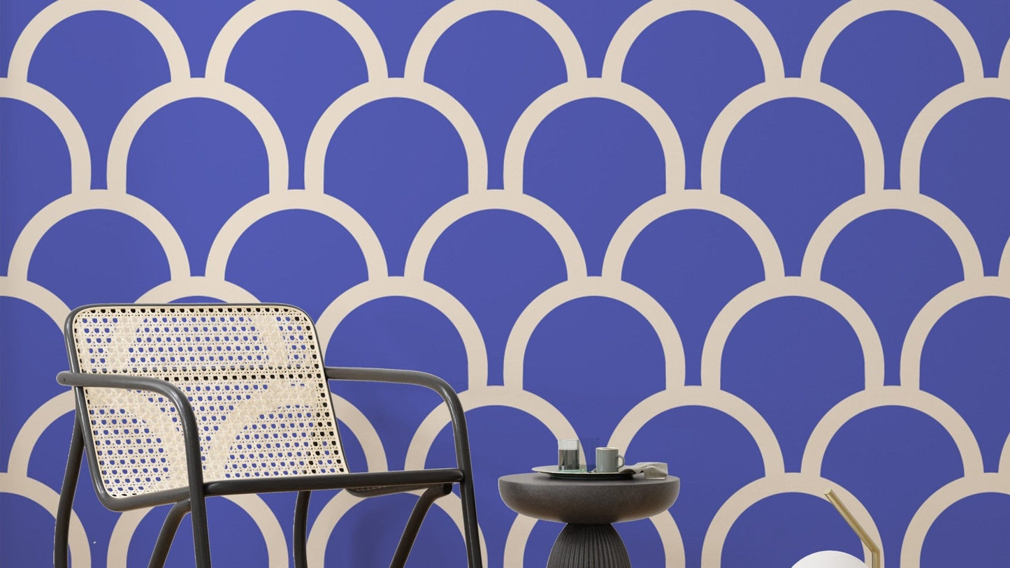 Scallop Purple Color Wallpaper for stylish walls