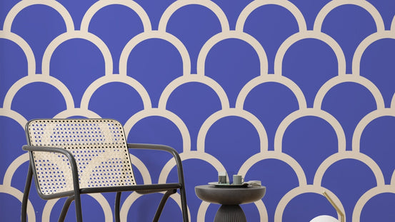 Scallop Purple Color Wallpaper for stylish walls, SUSCT28