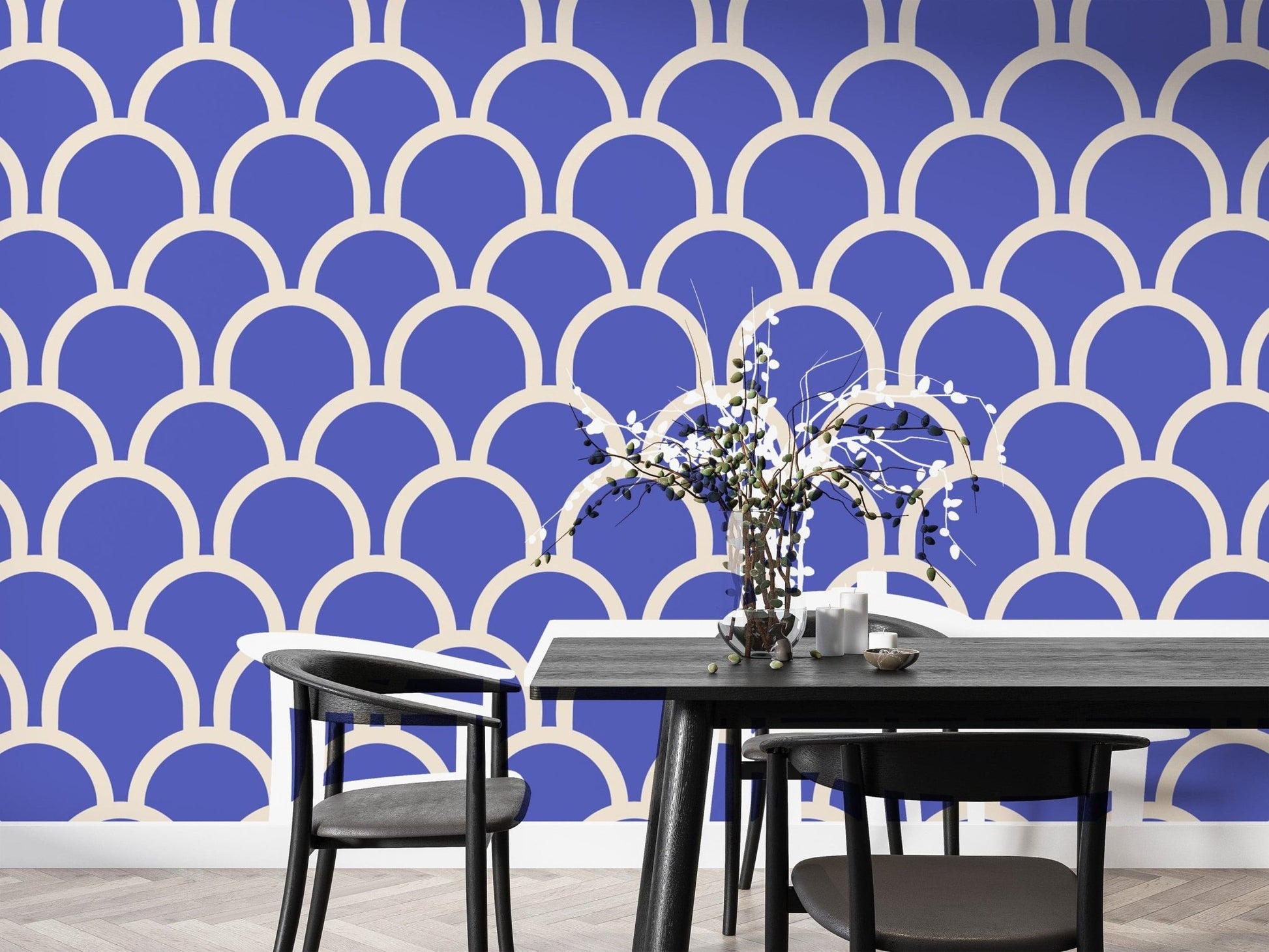 Scallop Purple Color Wallpaper for a chic look