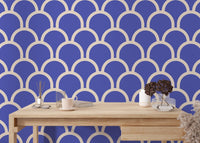 Scallop Purple Color Wallpaper for sophisticated decor