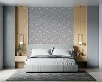 Cozy Scandinavian style wallpaper, serene two-tone gray, inviting atmosphere.
