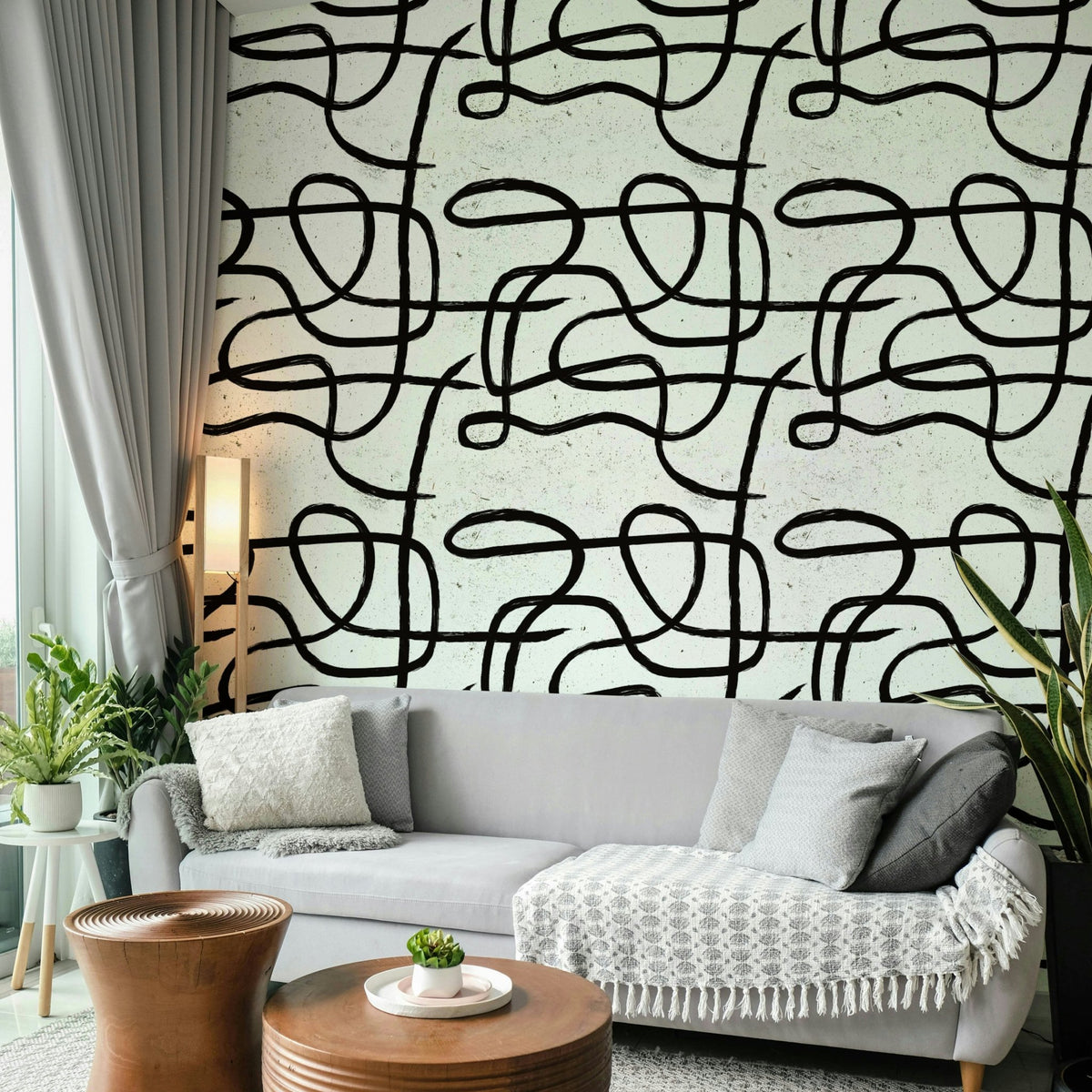 Artistic minimal marker wallpaper Scandinavian Japan theme, GD1295