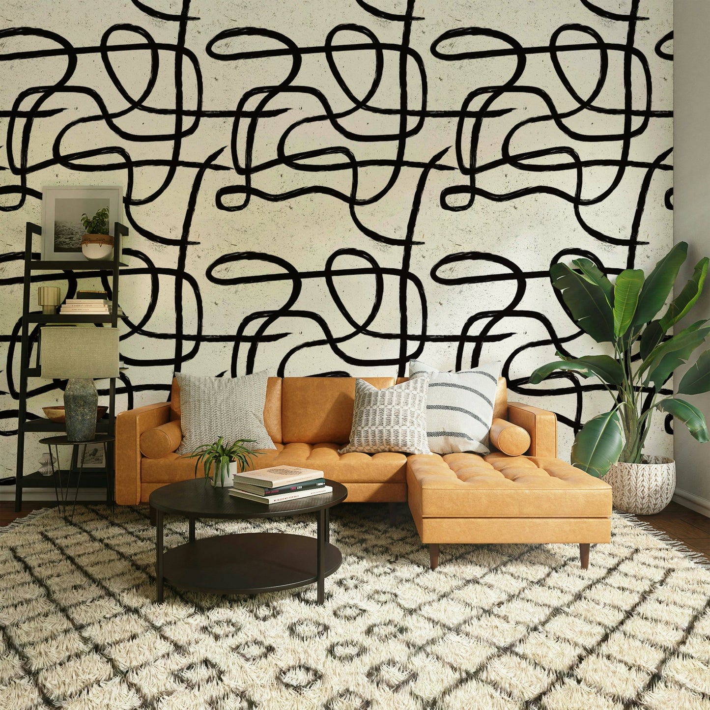 Elegant minimal wallpaper combining Nordic and Japanese art, GD1295