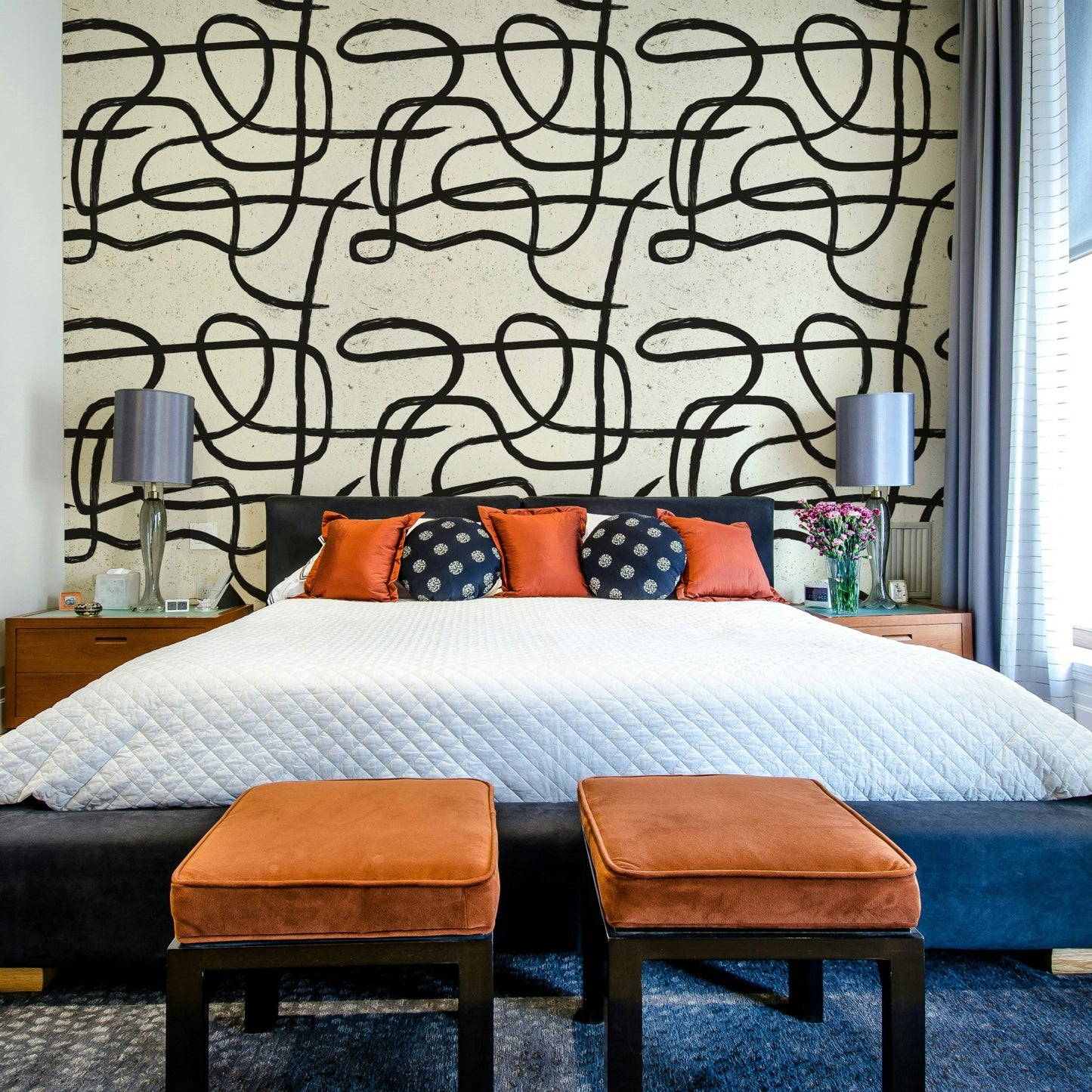 Simple geometric wallpaper inspired by Japan and Scandinavia, GD1295