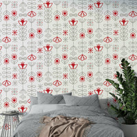 Red and grey blooms for Scandinavian-style room decor

