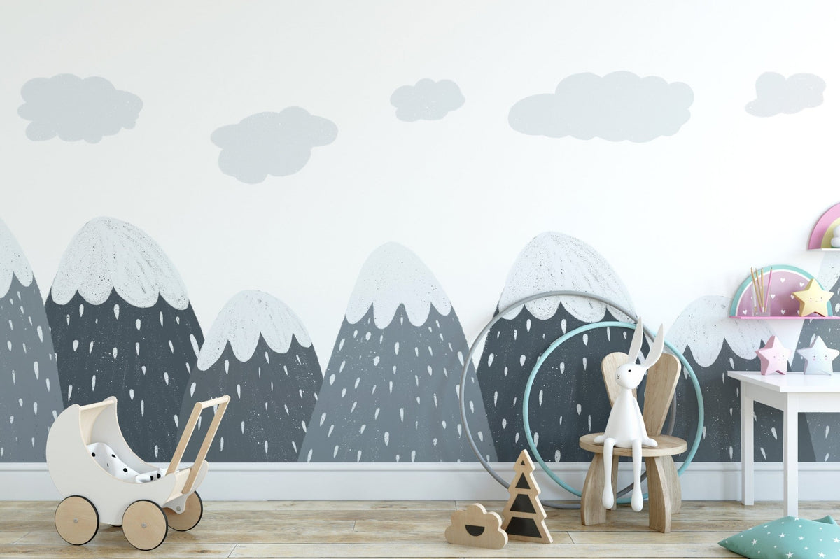 Scandinavian mountain wallpaper mural A887